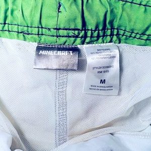 Boys size medium mine craft swim trunks